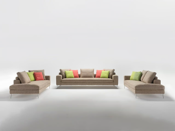 BACCARAT - 3 seater fabric sofa with removable cover by Siwa Soft Style - view 3